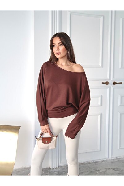 Mars Kayık Yaka Modal Kumaş Bluz
