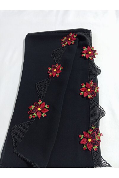 NUMİSTORE İğne oyası siyah renk namaz örtüsü