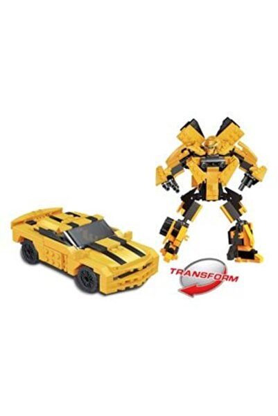 JACQUELINE Blocuri de construcție Robot Transformer Mașină Galbenă (258 piese)