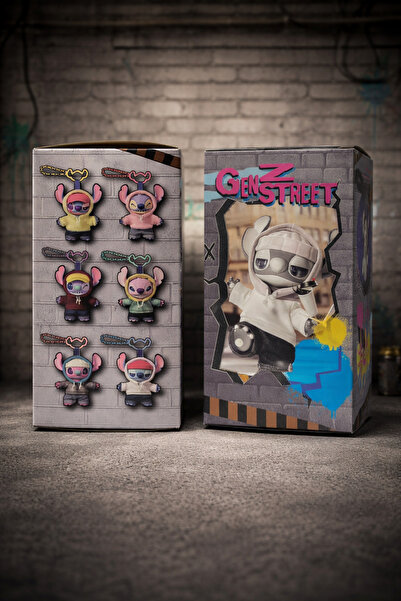 SYS PREMİUM - Labubu, Stitch Sokak Temalı Blind Box, genZ Street, Peluş kıyaf...