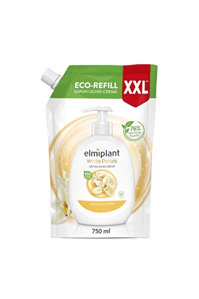 ELMIPLANT Set of 3 x Liquid Soap Refill, Elmiplant, Jasmine and Vanilla, 750 ml