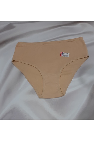 Butik Skin Color Plus Size High Waist Ribbed Bato Women's Panties
