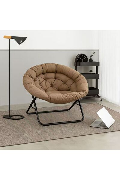 HOURS Horse Papasan Moon Chair, foldable, modern design, comfortable fabric u...