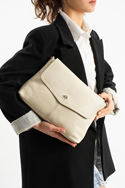 PIEL LINO Women's Genuine Leather Crossbody Bag Pl028-D Beige