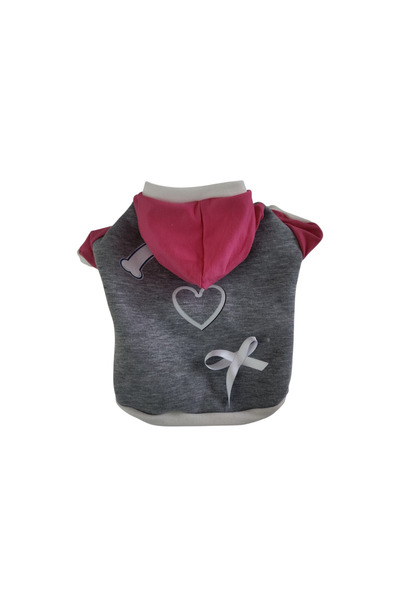 atelyu Cat Dog Clothing with Fleece Inside, Flu Pink Sweatshirt