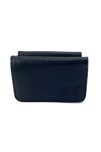 Garbalia Zeus Leather Coin Pocket Wallet Black