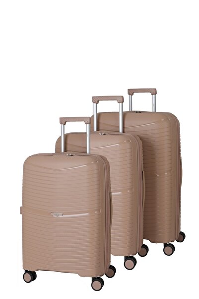 MÇS Baggaj Unisex Polipropilen Kırılmaz 360°C 4 Adet Çift Döner Teker Extra K...