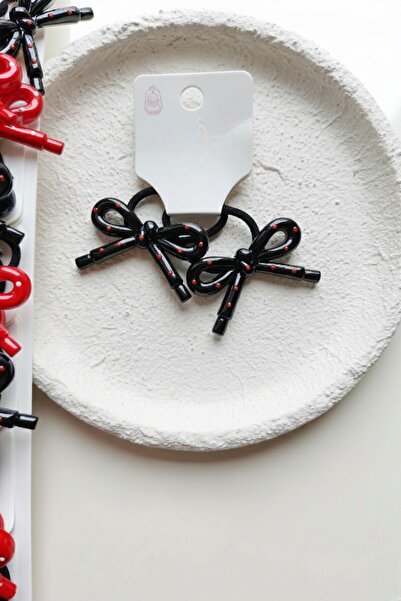 Lynare Spotted Bow 2-Piece Elastic Buckle School Buckle Tie Buckle