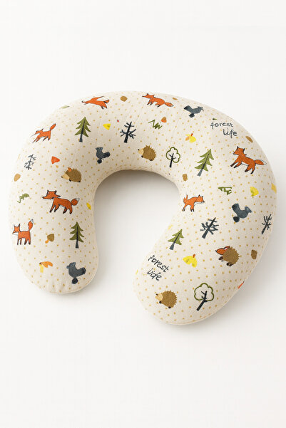 Jaju Baby Μαξιλάρι θηλασμού από μουσελίνα με σχέδιο αλεπούς – Κάλυμμα με φερμ...