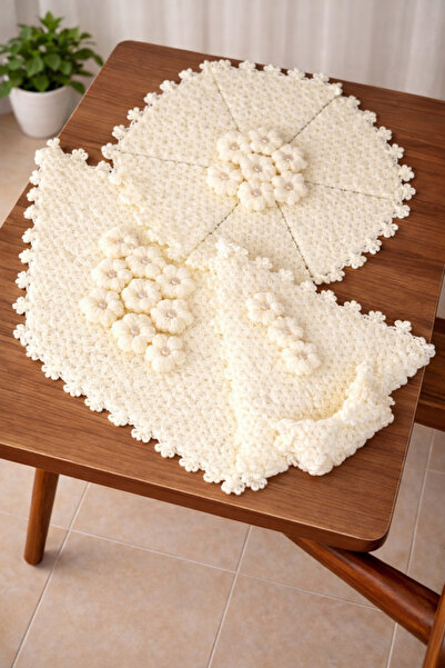 seda 3 PARÇA EL EMEĞİ LİF DAMAT TAKIMIYLA ÇEYİZİNİZE DEĞER, BANYONUZA ZARİF B...