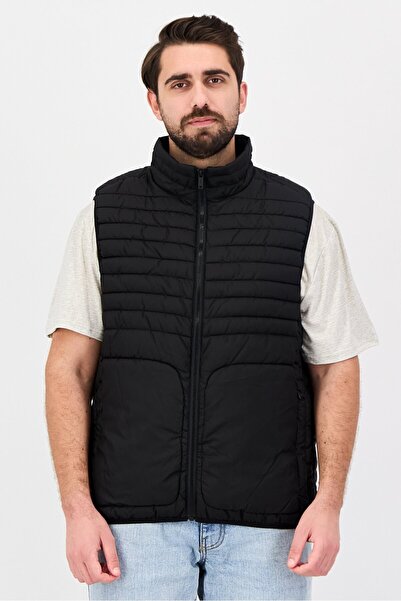 Dkny Men Quilted Vest Jacket, Black