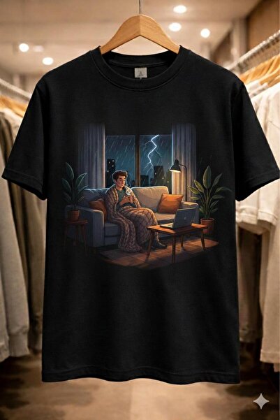 playwear ODA ADAM (Μαύρο T-Shirt με κοντό μανίκι, λαιμόκοψη ποδηλάτου, από μα...