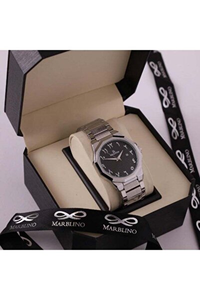marblino Men's Watch Steel with Arabic Numbers