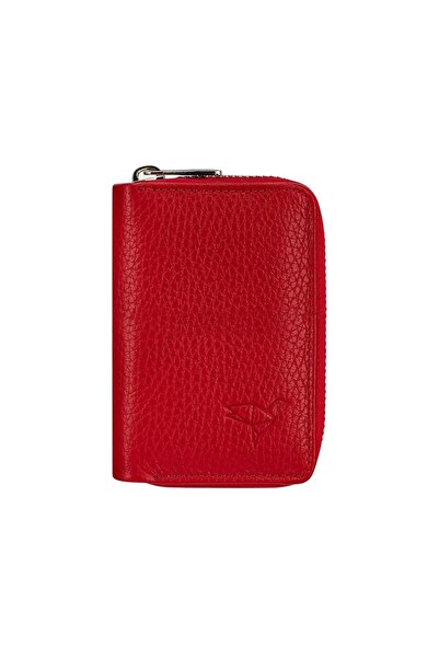 Garbalia Clovis Genuine Leather Unisex Wallet Red