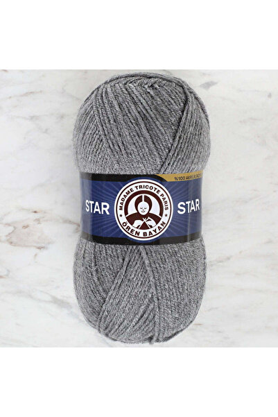 Ören Bayan Star Gümüş Gri El Örgü İpi (3 Adet) - Renk: 008