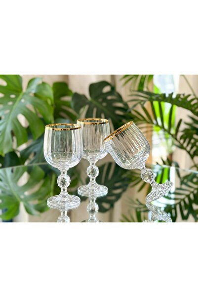 Elta Collection Bohemia Crystal Optical Goblet Set of 6 – Stylish Glass Goble...