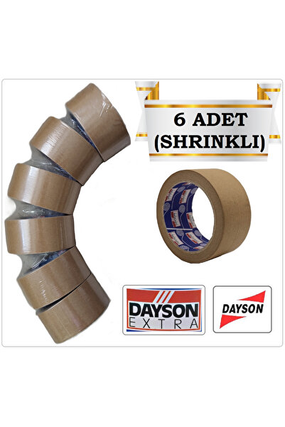 DAYSON EXTRA (6 ADET SHRINKLI KAHVERENGİ) MASKELEME BANDI 48mm x 35m 1.KALİTE
