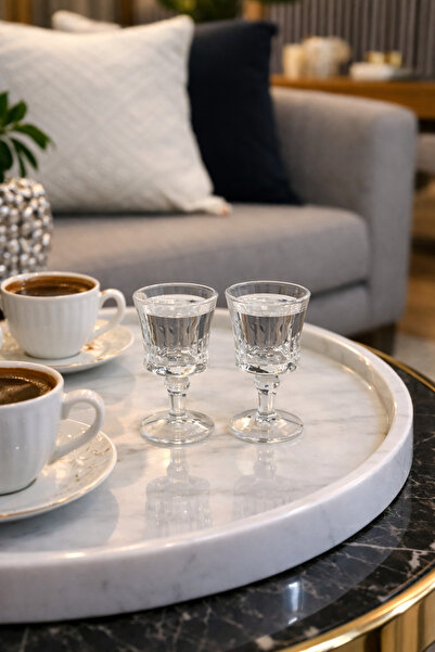 Emsay Store Coffee Side Glass Coffee Cup – Set of 2 |   Minimal & Stylish Design