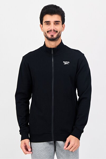 Reebok Men Sportswear Fit Long Sleeve Outdoor Track Jacket, Black