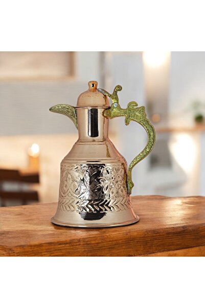 Zinnun El Yapımı Bakır Güğüm – Kalaysız, Oyma Desenli, Pirinç Kulplu Kapaklı ...
