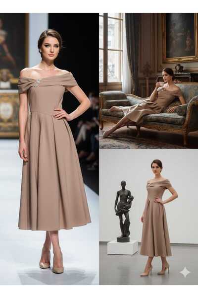 GORI FASHION Elegant short crepe dress