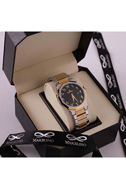 marblino Men's Watch Steel with Arabic Numbers