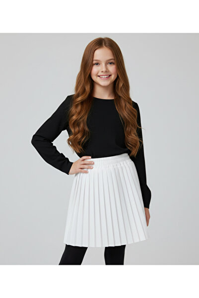 By Piera Πλισέ Παιδική Φούστα με Ελαστική Μέση