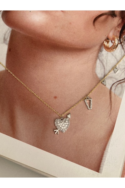 Pinery Jewels Gold Color Women's Necklace with Stones