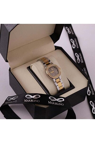 marblino Women's Wristwatch Steel with Zircon Stones