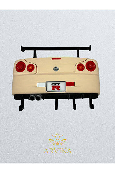 Arvina Atelier Nissan Skyline R34 Tasarım Büyük Duvar Anahtarlık Standı |Arab...
