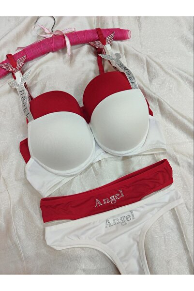 Love Angels Stone Pattern 2-Piece Underwear Set Dowry Underwear Set