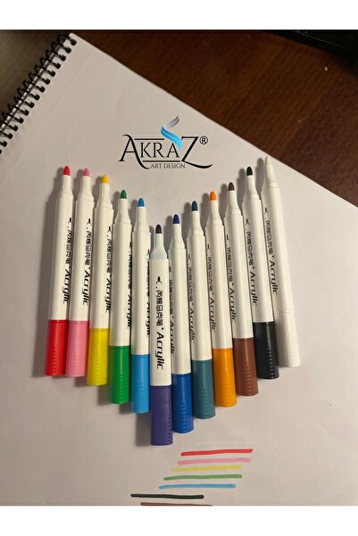 Acrylic Marker Pen Set 12 colors (Acrylic marker)AKR-49