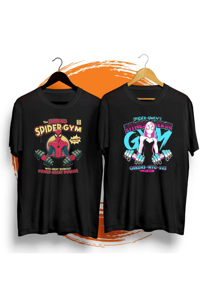 l'eivor Tricou combinat pentru cuplu de iubitori Spider Binary