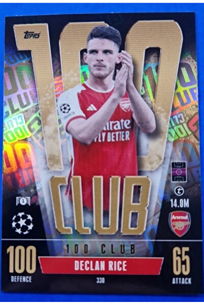 Topps Match Attax Extra 2023/24 Declan Rice 100 Club Arsenal 2023-24