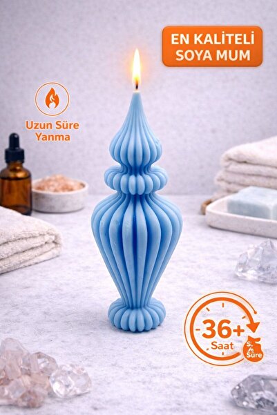Flow Home Dekoratif Lüks Soya Mum,El Yapımı Doğal Mum,Uzun Yanma Süreli Moder...