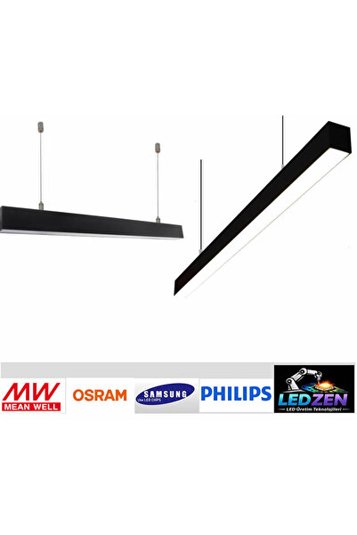 ledzen Lineer Sarkıt 80 cm 28W Siyah Kasa (Askı Aparatı Dahil )