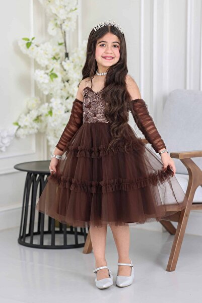 modern designer فستان بناتي ترتر برنسيس طبقات