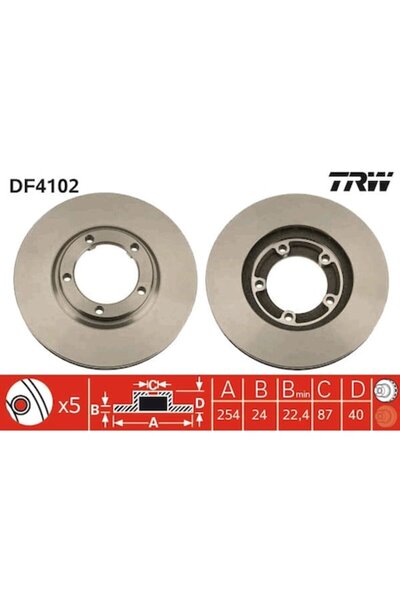 TRW Set Discuri Frana Fengxing Lingzhi Hyundai H-1 / Starex Bus/H-1 Caroserie...