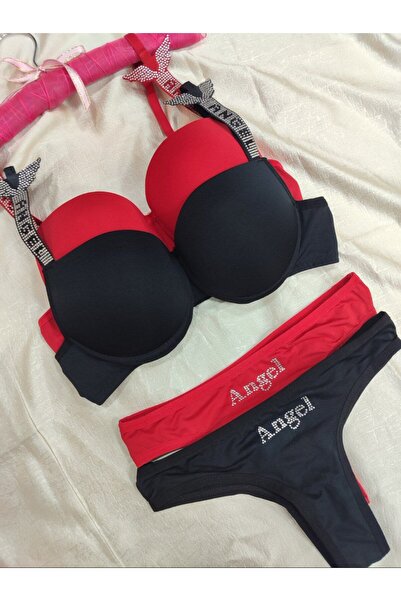 Love Angels Stone Pattern 2-Piece Underwear Set Dowry Underwear Set