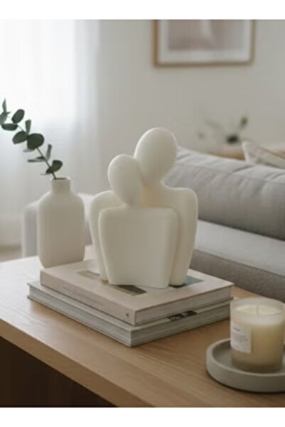 3D Brothers تمثال تجريدي لزوجين - ديكور عصري بسيط يرمز إلى الحب والترابط