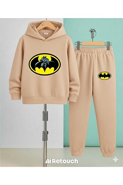 Nice Clothes Children's Tracksuit Set Hooded Unisex Betmen Print