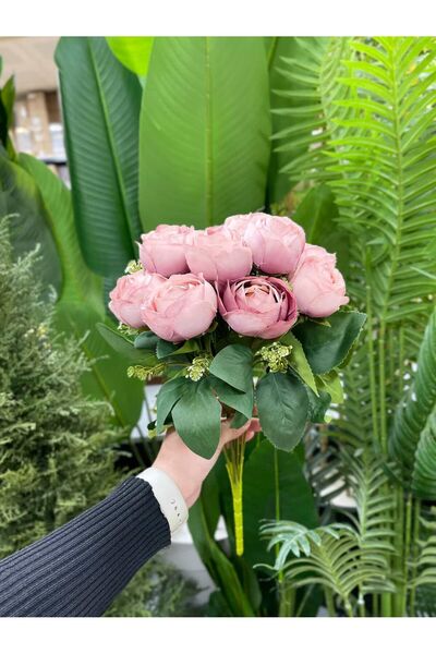 KOZALILAR Dekoratif Yapay Ara Dallı 10 Çiçekli Erengül Çiçeği