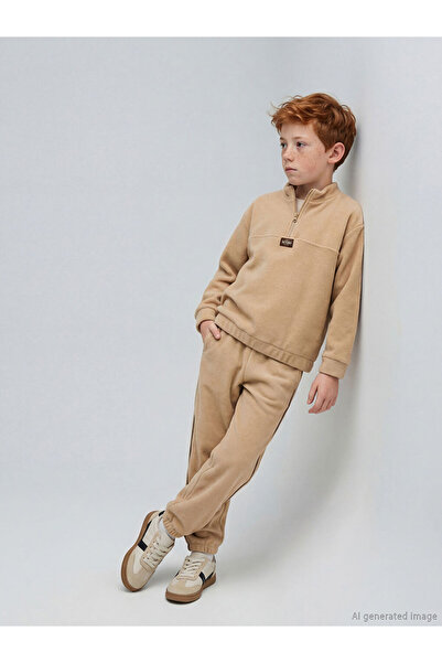 LC Waikiki Lcw Kids Beige Printed Boys' Set