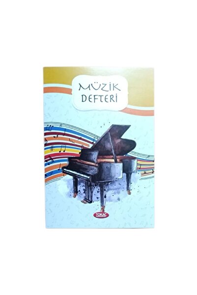 Tokaç دفتر موسيقى مقاس A4 بغلاف من الورق المقوى 40 Yp-Piano