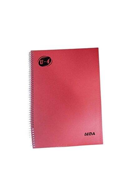 U4 boya دفتر ملاحظات U-4 A4 PP KP حلزوني 40 صفحة مسطر - أحمر