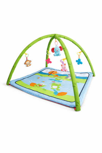 Urbanza Baby Play Gym Activity Mat with Hanging Toys, Soft Padded Tummy Time ...