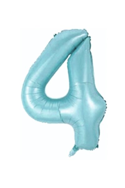 ALYA PARTİ 4 Yaş Mavi Rakam Folyo Balon 76Cm Rakam Folyo Balon