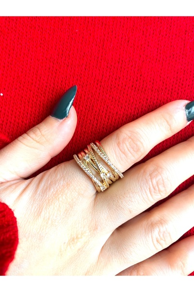 milayk Multiple Gold Ring