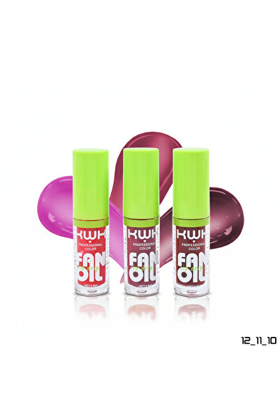 KWK زيت شفاه KWH Fan Oil – ملمع ومرطب شفاه بلمسة لامعة طبيعية (3 ألوان)