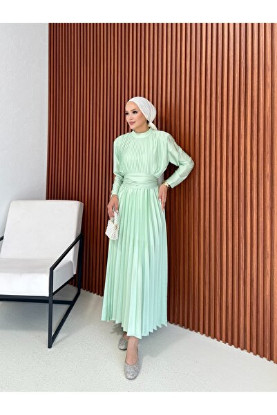 Melike Tatar Pleated Dress 32-2039-2